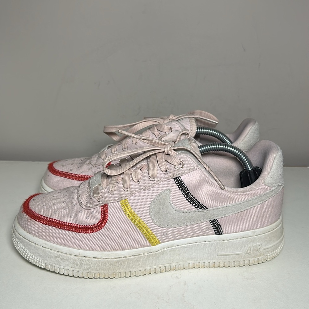 Nike 07 Air Force Stiched canvas siltstone red Multicolor Sneakers - Picture 2 of 7